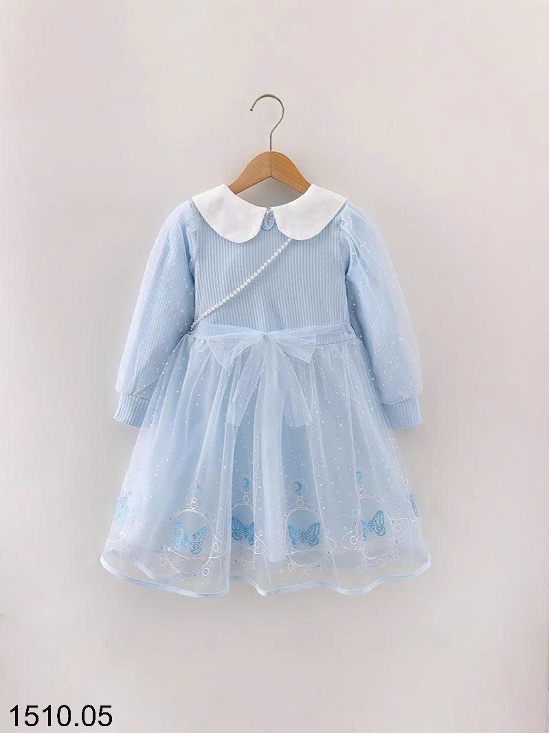 25HA1510.05 - VÁY BÉ GÁI ELSA FROZEN KÈM TÚI ĐIỆU ĐÀ