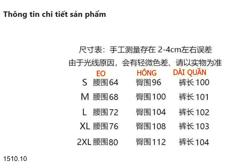 25HA1510.10 - QUẦN JEAN XUÔNG VIỀN GÂN