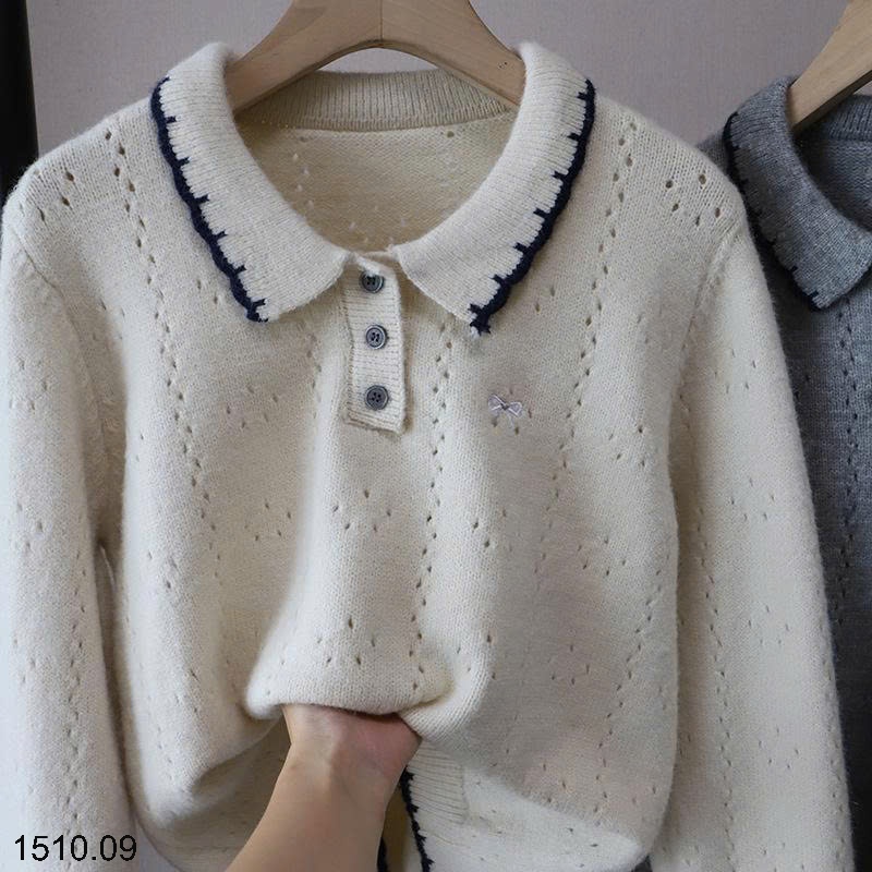 25HA1510.09 - ÁO LEN CỔ POLO