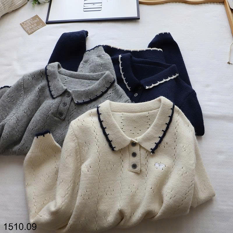25HA1510.09 - ÁO LEN CỔ POLO
