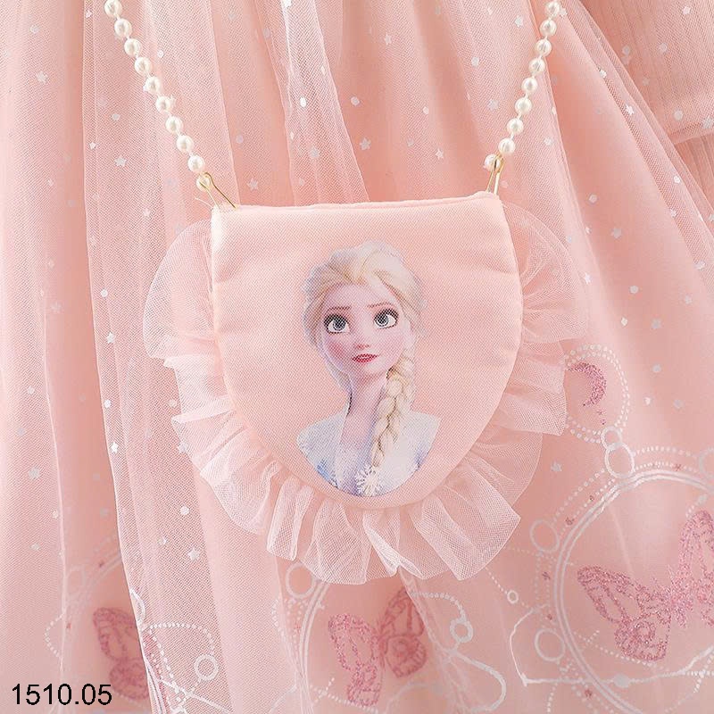 25HA1510.05 - VÁY BÉ GÁI ELSA FROZEN KÈM TÚI ĐIỆU ĐÀ