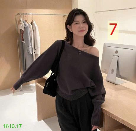 25HA1610.17 - ÁO LEN TRỄ VAI THỜI TRANG NỮ