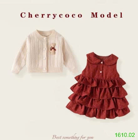 25HA1610.02 - SET VÁY 2 CHI TIẾT CHERRYCOCO QUẢNG CHÂU CAO CẤP