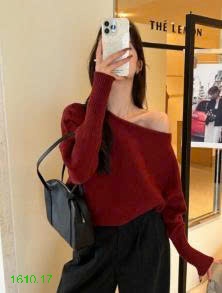 25HA1610.17 - ÁO LEN TRỄ VAI THỜI TRANG NỮ