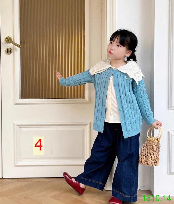 25HA1610.14 - ÁO CARDIGAN LEN THÊU NƠ NINGLI