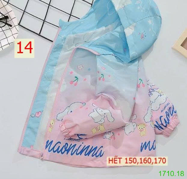 25HA1710.18 - ÁO KHOÁC GIÓ SZ ĐẠI BÉ GÁI