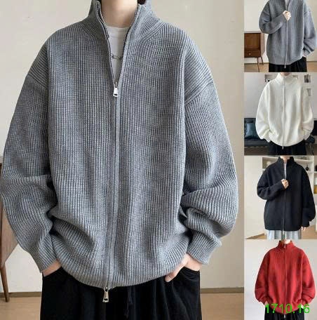 25HA1710.16 - ÁO CARDIGAN LEN KÉO KHÓA CHO NAM