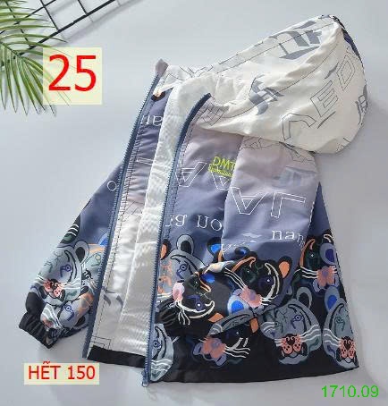25HA1710.09 - ÁO KHOÁC GIÓ SZ ĐẠI BÉ TRAI