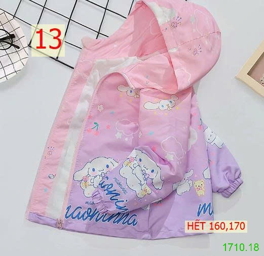 25HA1710.18 - ÁO KHOÁC GIÓ SZ ĐẠI BÉ GÁI