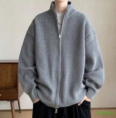 25HA1710.16 - ÁO CARDIGAN LEN KÉO KHÓA CHO NAM