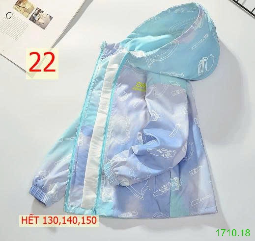 25HA1710.18 - ÁO KHOÁC GIÓ SZ ĐẠI BÉ GÁI