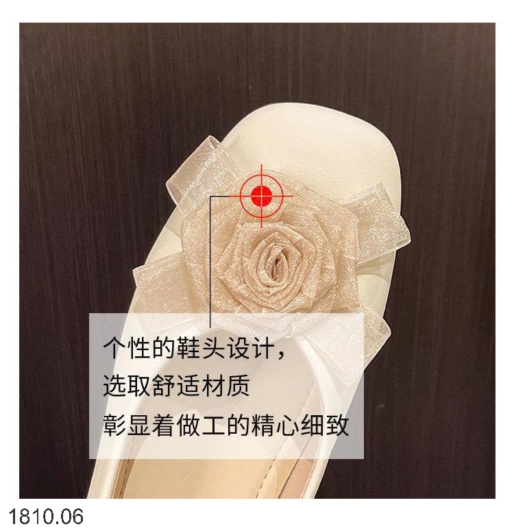 25HA1810.06 - GIÀY BÚP BÊ NỮ ĐÍNH HOA
