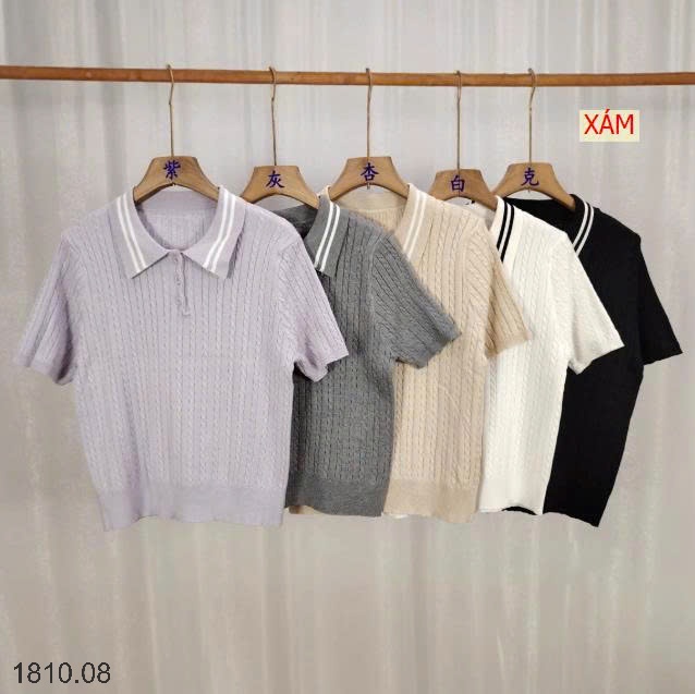 25HA1810.08 - ÁO POLO LEN NỮ BASIC