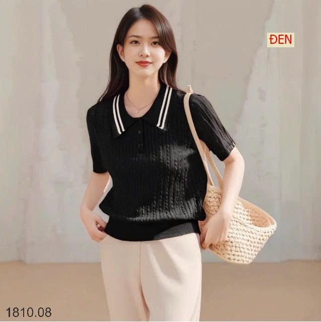 25HA1810.08 - ÁO POLO LEN NỮ BASIC