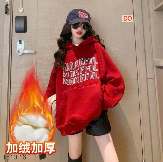25HA1810.16 - ÁO NỈ HODDIE LÓT LÔNG SZ ĐẠI BÉ GÁI