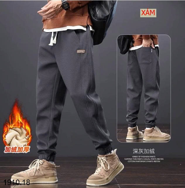 25HA1910.18 - QUẦN JOGGER NAM LÓT LÔNG