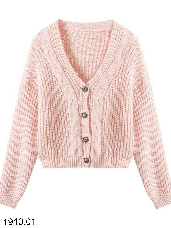 25HA1910.01 - ÁO LEN CARDIGAN KIỂU XOẮN