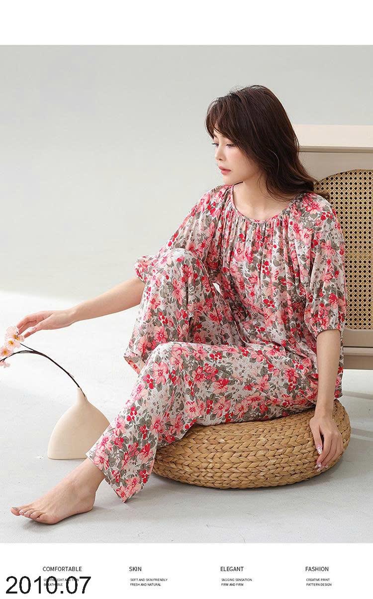 25HA2010.07 - BỘ COTTON LANH LỤA NỮ MẶC NHÀ