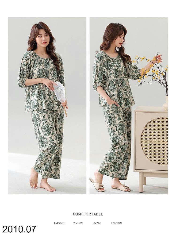 25HA2010.07 - BỘ COTTON LANH LỤA NỮ MẶC NHÀ