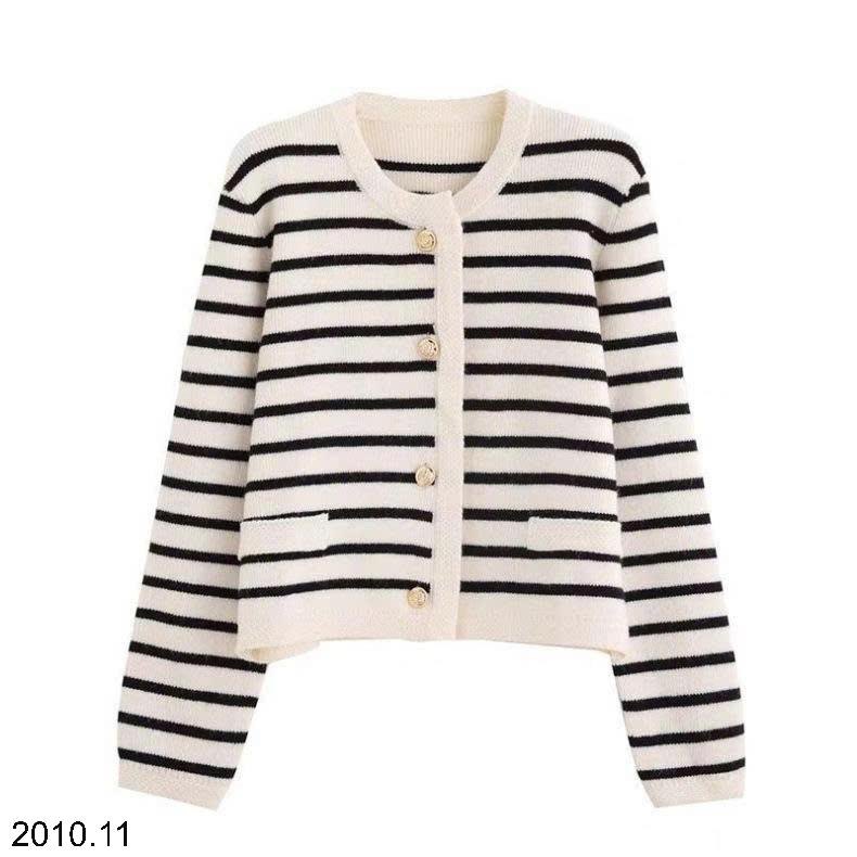 25HA2010.11 - CARDIGAN LEN KẺ NỮ