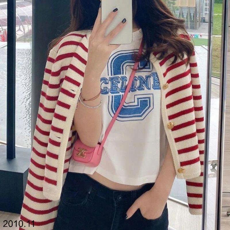25HA2010.11 - CARDIGAN LEN KẺ NỮ