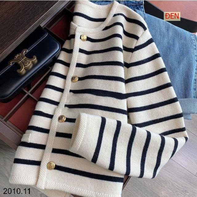 25HA2010.11 - CARDIGAN LEN KẺ NỮ