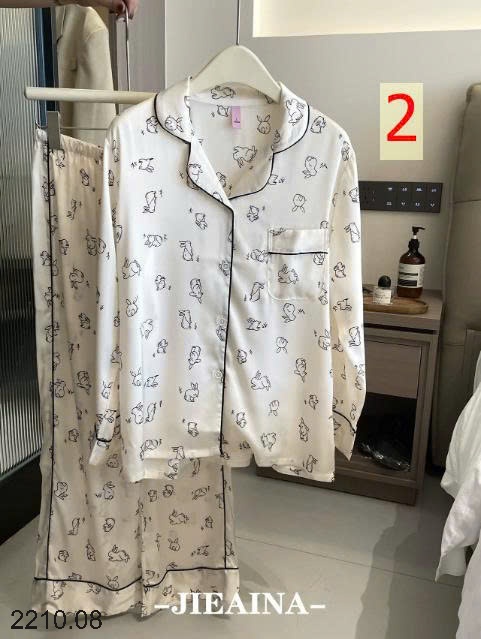 25HA2210.08 - BỘ PIZAMA LỤA HÃNG JIEAINA CHO NỮ