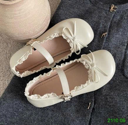 25HA2110.06 - GIÀY MARY JANE VIỀN REN