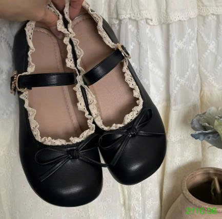 25HA2110.06 - GIÀY MARY JANE VIỀN REN