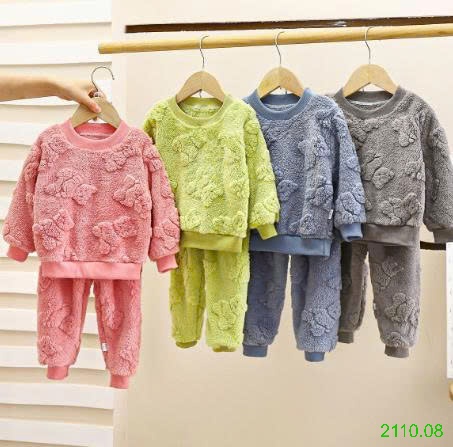 25HA2110.08 - BỘ NGỦ LÔNG GẤU CHO BÉ