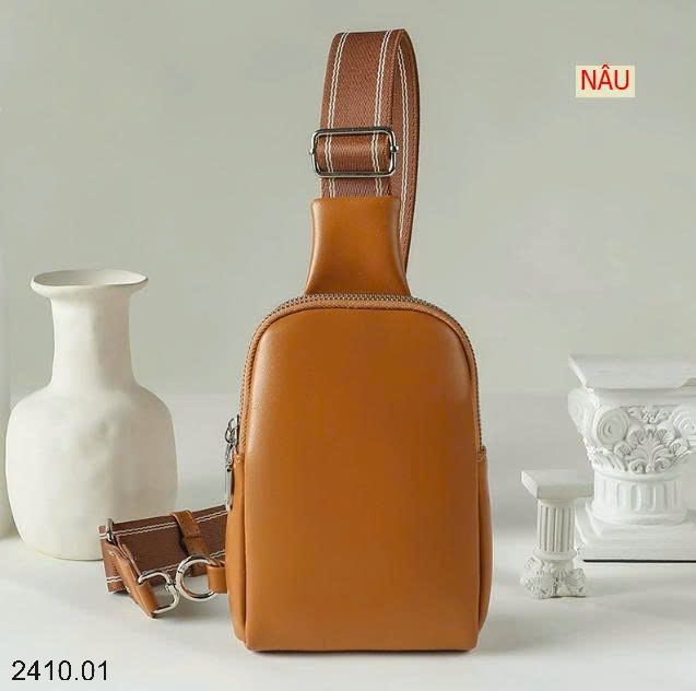 25HA2410.01 - TÚI NGỰC DA MỀN ĐEO CHÉO NAM NỮ