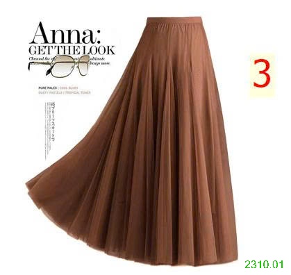 25HA2310.01 - CHÂN VÁY VOAN XẾP LY ANNA