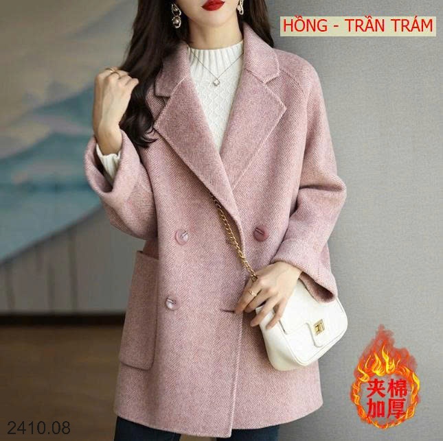 25HA2410.08 - ÁO KHOÁC DẠ DÁNG LỬNG CHO NỮ