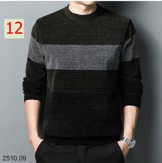 25HA2510.09 - ÁO LEN NAM CỔ TRÒN LÓT LÔNG
