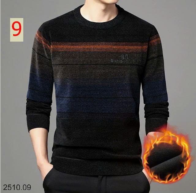 25HA2510.09 - ÁO LEN NAM CỔ TRÒN LÓT LÔNG