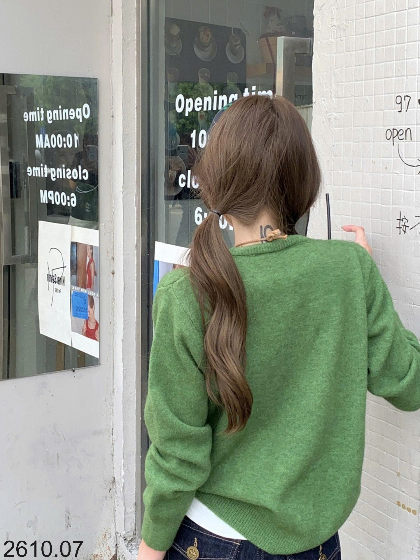 25HA2610.07 - ÁO CARDIGAN LEN HOA NỮ