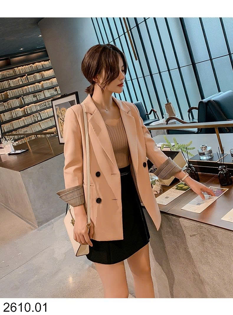 25HA2610.01 - ÁO BLAZER TAY KẺ