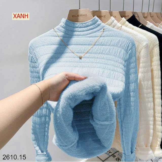25HA2610.15 - ÁO GIỮ NHIỆT LÓT LÔNG CAO CỔ CHO NỮ