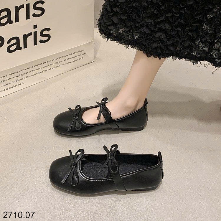 25HA2710.07 - GIÀY BÚP BÊ ĐÍNH NƠ