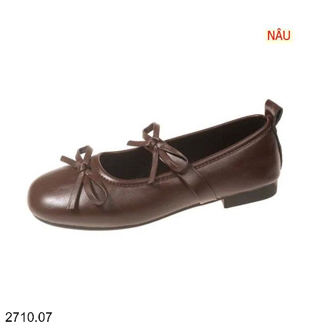 25HA2710.07 - GIÀY BÚP BÊ ĐÍNH NƠ