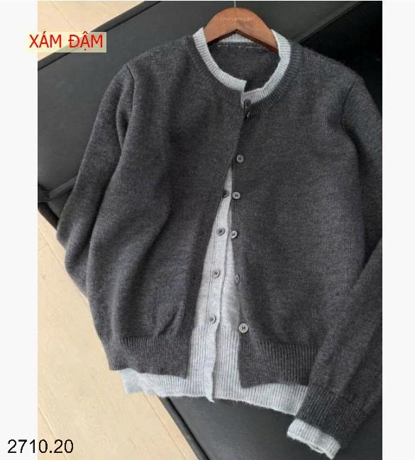 25HA2710.20 - CARDIGAN LEN PHỐI MÀU CHO NỮ