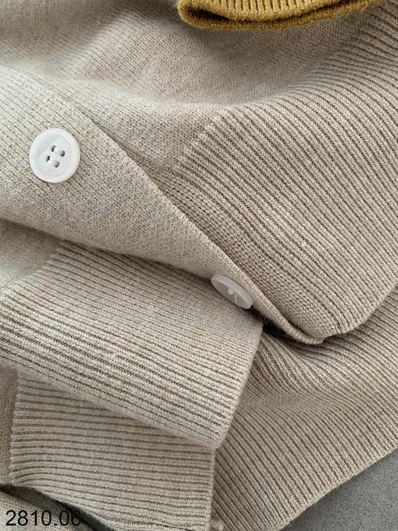 25HA2810.06 - ÁO CARDIGAN LEN THÊU GẤU