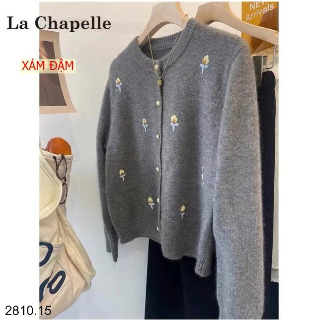 25HA2810.15 - CARDIGAN LEN THÊU HOA