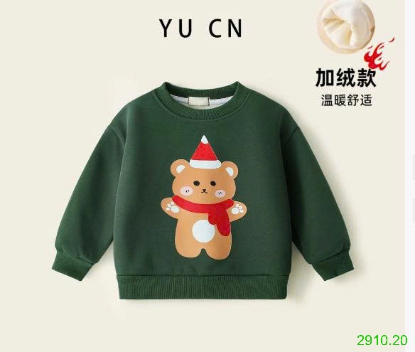 25HA2910.20 - ÁO NỈ NOEL LÓT LÔNG CHO BÉ