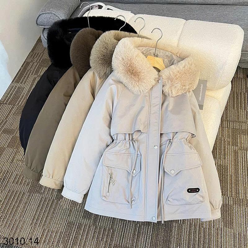 25HA3010.14 - ÁO PARKA MŨ TRÙM ĐẦU LÔNG CHO NỮ