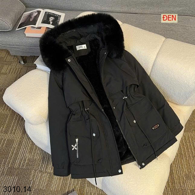 25HA3010.14 - ÁO PARKA MŨ TRÙM ĐẦU LÔNG CHO NỮ