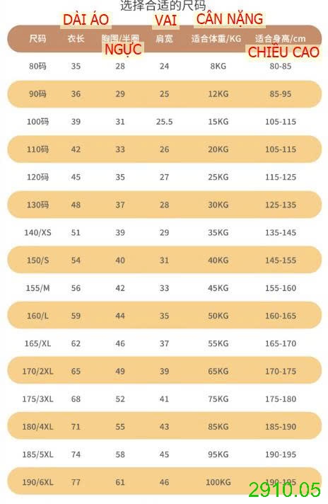 25HA2910.05 - ÁO GILE SIZE ĐẠI CHO BÉ