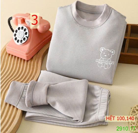 25HA2910.17 - BỘ NỈ KẺ GIỮ NHIỆT CHO BÉ