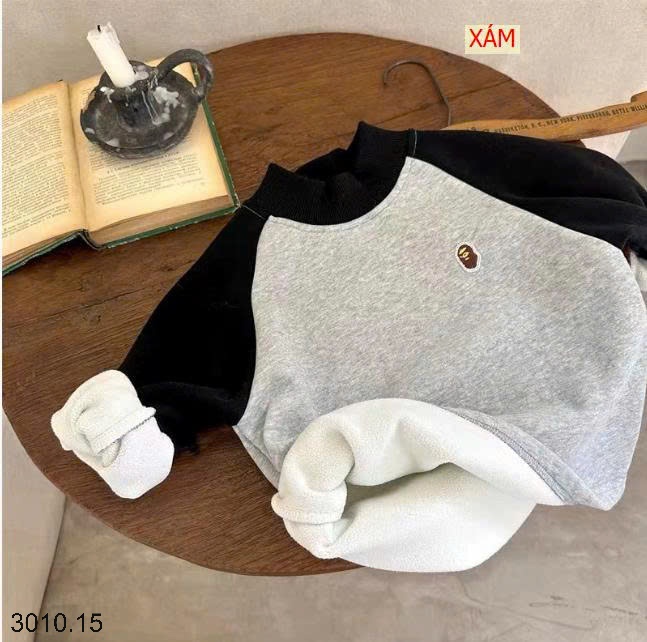 25HA3010.15 - ÁO NỈ LÓT NHUNG CHO BÉ