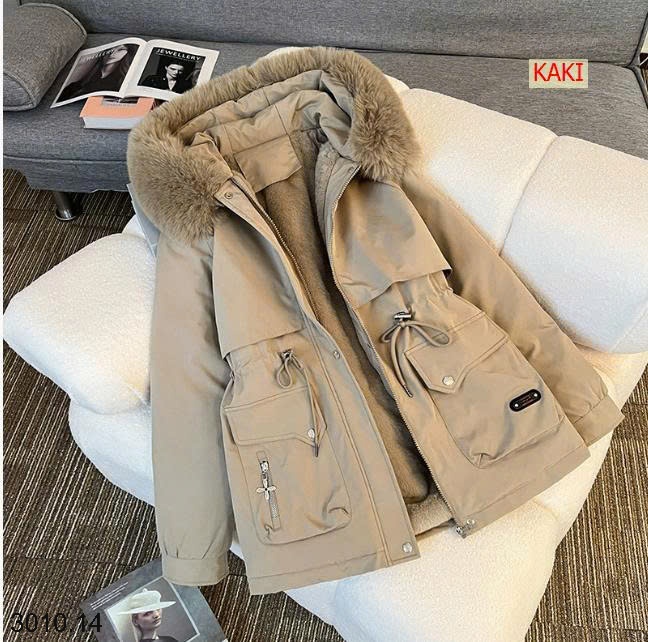 25HA3010.14 - ÁO PARKA MŨ TRÙM ĐẦU LÔNG CHO NỮ